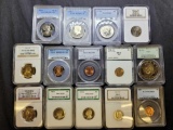 Dealer Lot of Modern High Grade Slabbed Rarities Bakers Dozen Plus One of PCGS NGC Coins