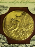 Forty-Niners Rush for California Gold Sterling Silver 24K Gold Plated First Edition Proof Medal