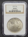 1923 NGC MS64 Brilliant Uncirculated Blast White Peace Dollar