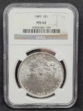 NGC 1889 MS62 Morgan Dollar Beginning of the Rare Dates