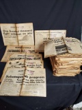 Box of vintage newspapers