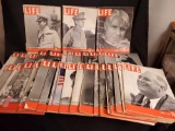 Box of vintage Life Magazines.