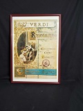 Framed poster print. Verde Opera Completa