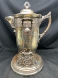 Antique Silver Plated Tilting Water Pitcher 393