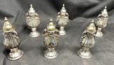Silver Plated Salt and Pepper Shakers 6 Units