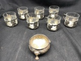 Sterling Silver Mini Mugs and Mini Platter.