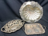 Silver Plated Tray Lot