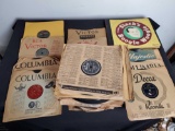 Box of vintage 45s