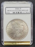 Morgan Silver Dollar 1921 Blazing Frosty White BU++ Slabed Beauty 90% Silver