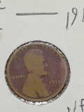 1912-D Wheat Cent Rare Date Better Grade VF++ Nice Rare Penny carded