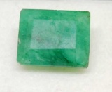 Emerald 7.74ct Earth Mined Gemstone nice sea Green Emerald Cut Beauty