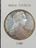 1780 Austrian Maria Theresa Silver Trade Thaler Gem Brilliant Prooflike Restrike