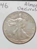 1946 Walking Liberty Half in Almost Uncirculated