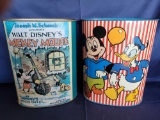 Disney Mickey Mouse Metal Trash Can 2 Units