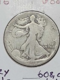 1916 Walking Liberty Half Rare Key Date First Year Only 608,000 Minted in Problem Free Good