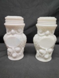 Pair of MilkOwl jars w American Eagle lids