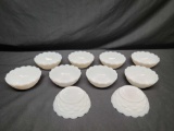Milkglass Fruit/ Applesauce Ice Cream dishes
