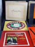 Box of vintage 45 record albums