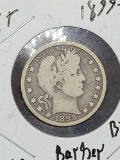 1899 s Barber Quarter Better Date Nice VF+ Original collector type coin