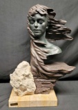 Joseph Bofill Bronze look statue on Stone