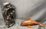 Wooden Sculpture Art Lot