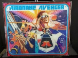 Vintage Airbourne Avenger Pinball Back glass from Atari 1977