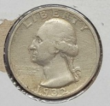 1932-S Washington Quarter-Key Date for the Series. Very Rare. Only 408,000 Minted