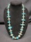 Chunky Turquoise and white shell Necklace