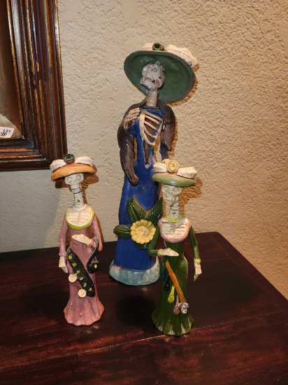 Day of the Dead handmade ceramic figures