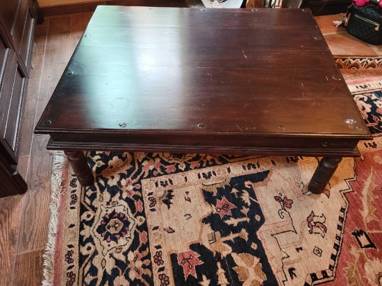 Dark wood coffee table