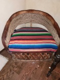 Leather and wood Chair made in Mexico