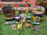 Talavera sitting man and small pots