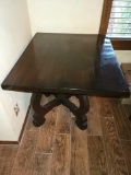 Dark wood table