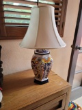 Mexican pottery lamp