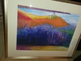 Framed Watercolor Pt Reyes Lighthouse Giclee print