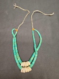 Turquoise and Shell Necklace