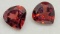 2 beautiful Red Pear cut Garnet gemstone 3.06ct