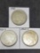 Peace Dollar lot of 3 silver coins 2 1923-S and 1935