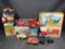Vintage Toys Tin Friction Fire Truck Made in Japan TN Nomura Toy, Push and Go Dog, Schulling Toy