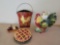Country Collage Rooster cookie jar Artificial pie