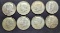 Kennedy silver half lot of 8 coins 1965-66