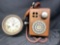 Retro Style Wall Mounted AT&T Phone and Vintage Seth Thomas Clock.