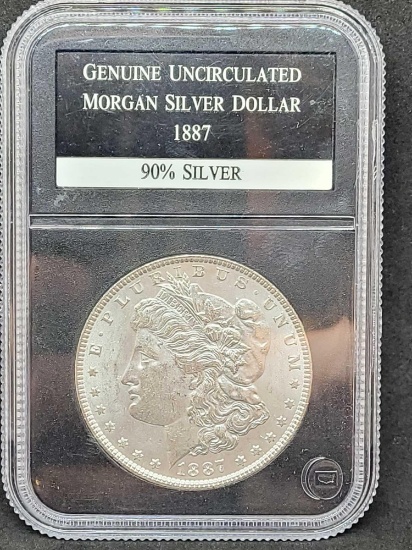 1887 Morgan Dollar Gem Brilliant Uncirculated Blast White