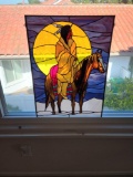Original Stainglass done in the Tiffany process w lead frame