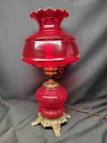 Ruby Red Vintage 3 Way Lamp