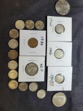 Coin lot half dollars, Dimes, Quarter and penny