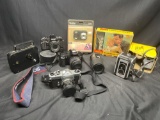 Camera Lot Canon EOS RebelG, Minolta X-7A, Kodak Duaflex 2 and Cine-Kodak Eight Model 20 more Flash