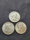 Lot of 3 Susan B Anthony Dollar coins