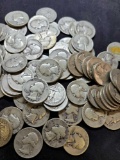 Silver quarter lot late 1940s and 1950