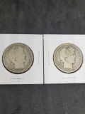 1915-D and 1909-O liberty half Dollar coins